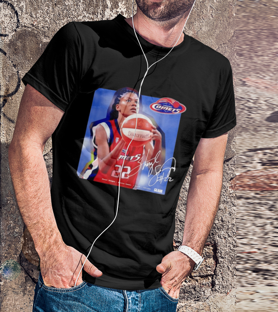 Sheryl Swoopes Houston Comets SLAM WNBA Legends 22 Spalding Basketball T-Shirt
