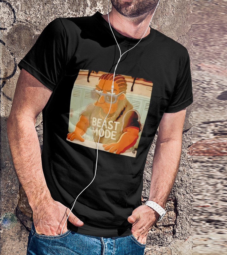 Simpson X Big Chrizzle Beast Mode Character In Sunglasses Locker Room Scene T-Shirt