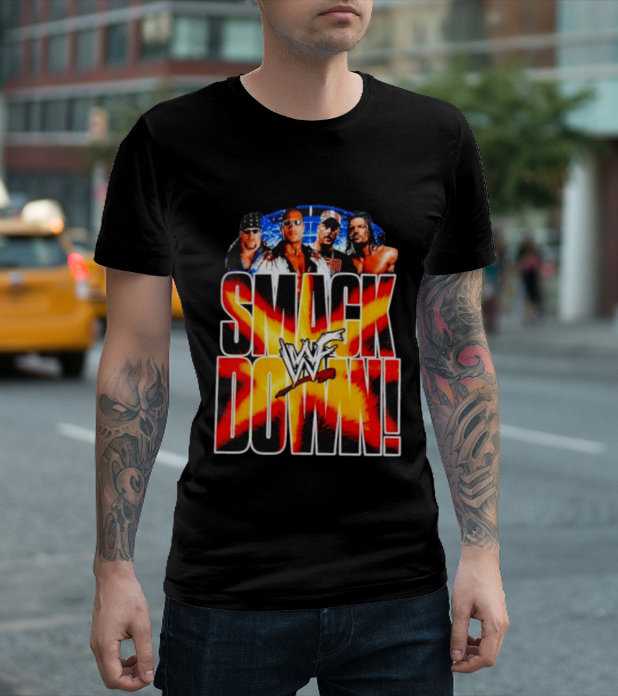 WWF SmackDown The Undertaker The Rock Stone Cold Steve Austin Triple H T-Shirt
