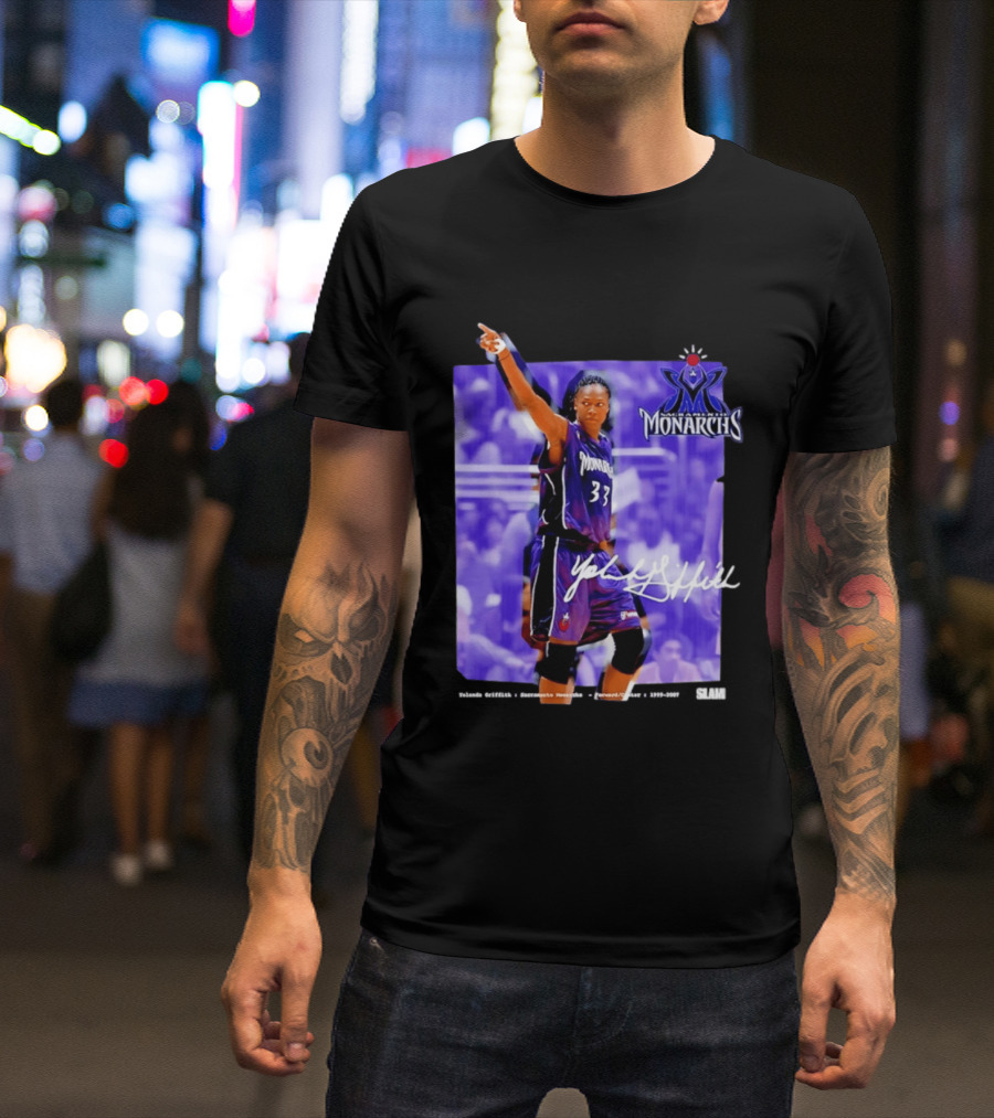 WNBA Yolanda Griffith 33 Sacramento Monarchs Basketball Legends T-Shirt
