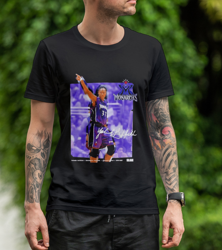 WNBA Yolanda Griffith 33 Sacramento Monarchs Basketball Legends T-Shirt