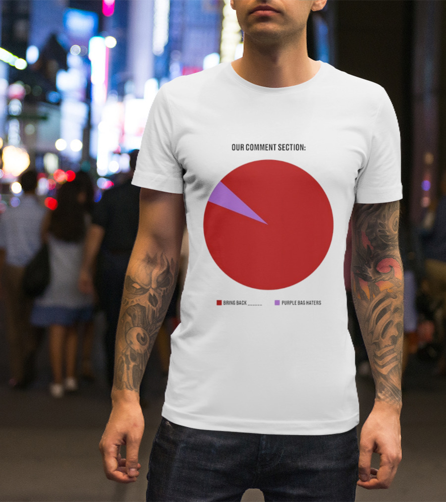 Our Comment Section Bring Back Purple Bag Haters Chart T-Shirt