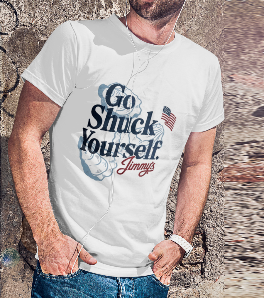 Jimmy's Go Shuck Yourself Oyster American Flag T-Shirt