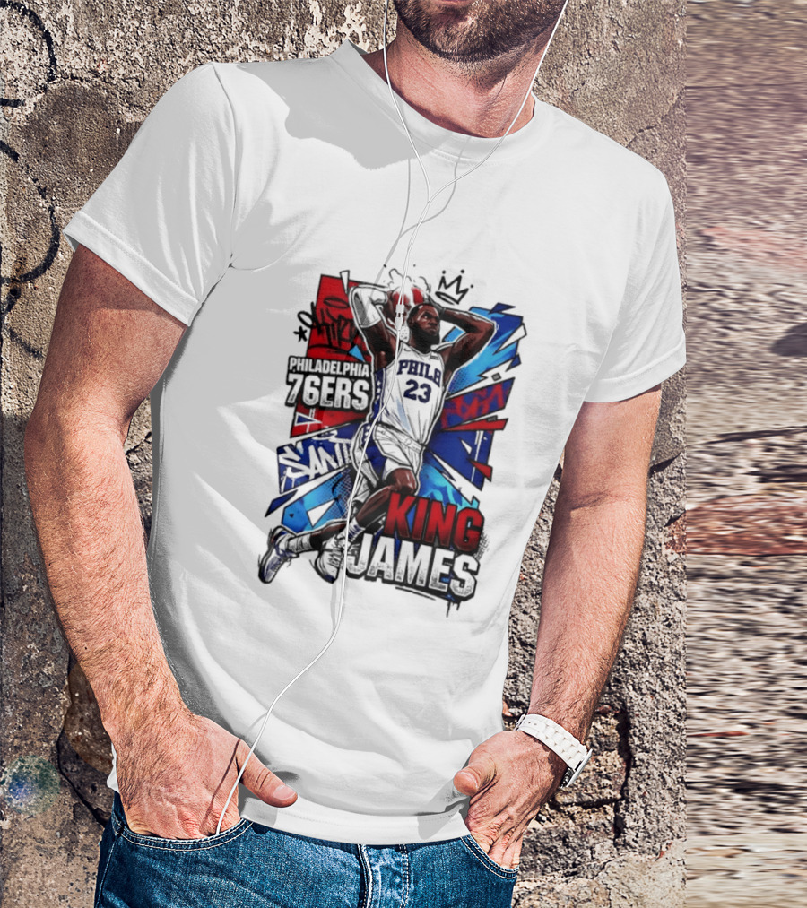 Philadelphia 76ers King James LeBron 2026 NBA Basketball T-Shirt