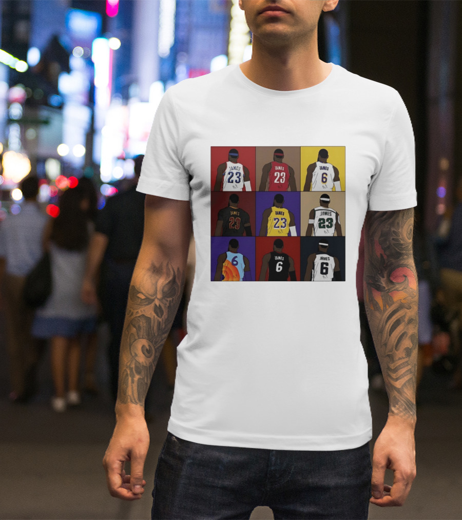 LeBron James Each Team History Philadelphia 76ers NBA 2026 T-Shirt