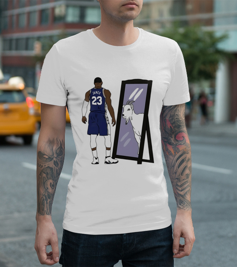 LeBron James Mirror 23 GOAT Reflection Philadelphia 76ers T-Shirt