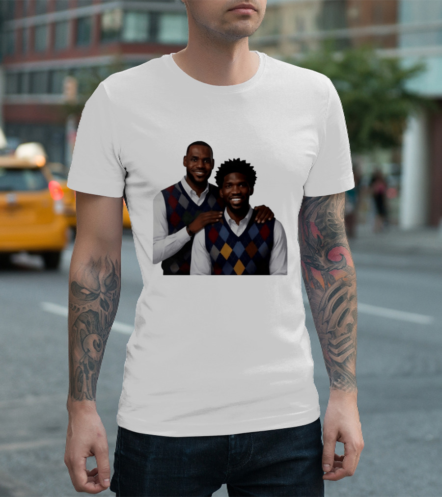 Lebron James Joel Embiid Philadelphia 76ers Step Brothers Crossover NBA Comedy T-Shirt