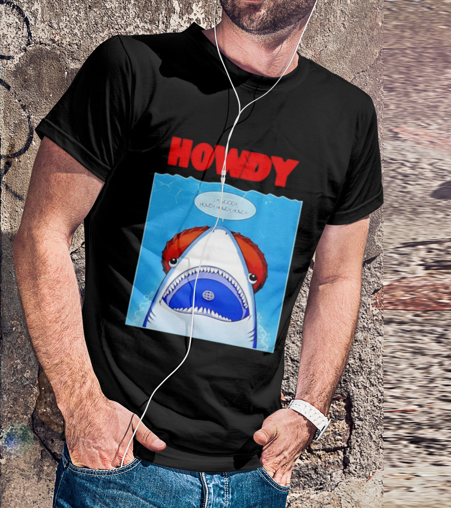 Howdy I'm Woody Shark Howdy Howdy Howdy Toy Story Mashup T-Shirt