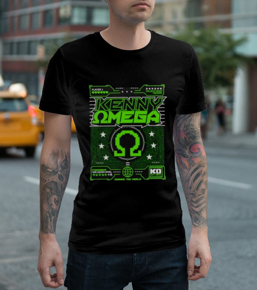 Kenny Omega Player 1 The Best Bout Machine One Winged Angel KO Change The World T-Shirt