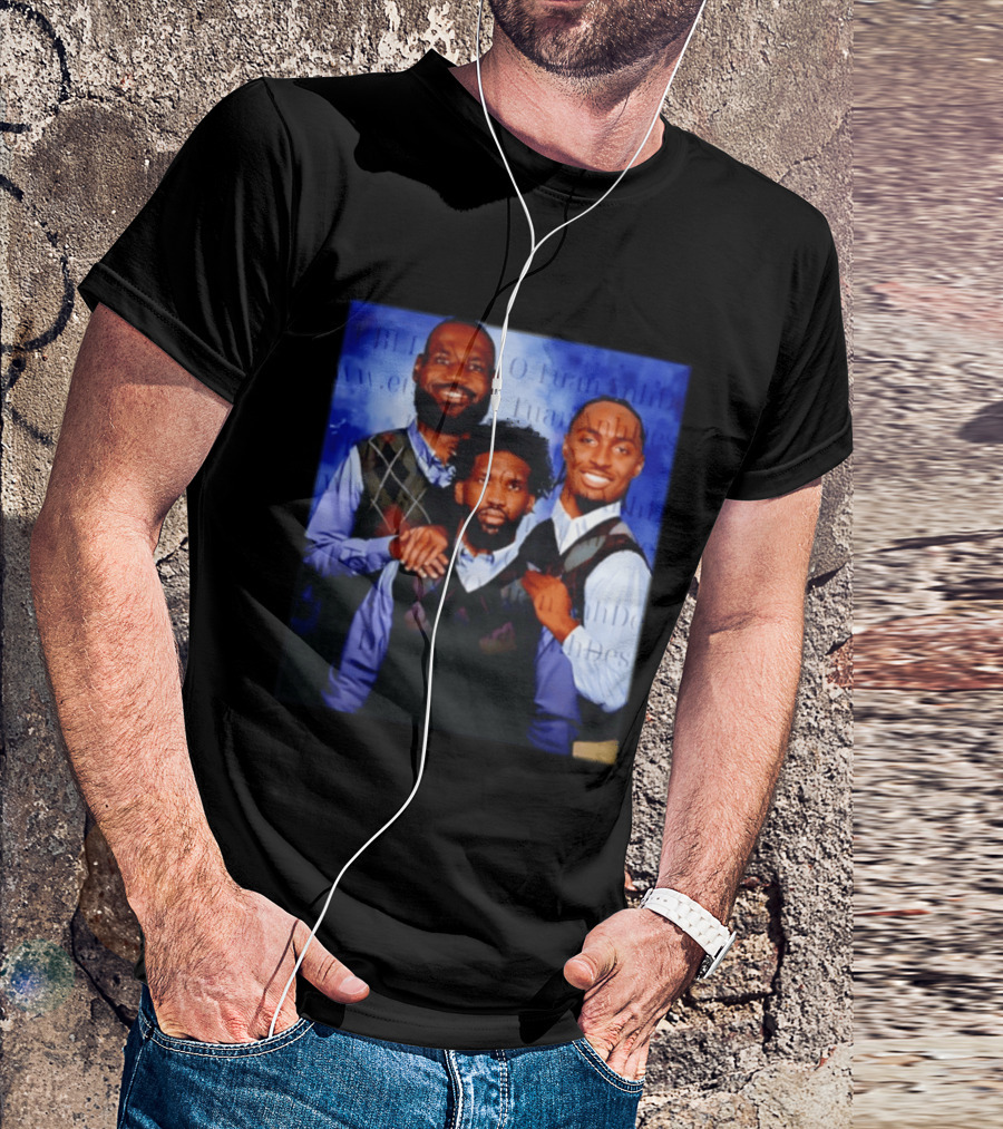 LeBron James Tyrese Maxey Joel Embiid Step Brothers Philadelphia Basketball T-Shirt