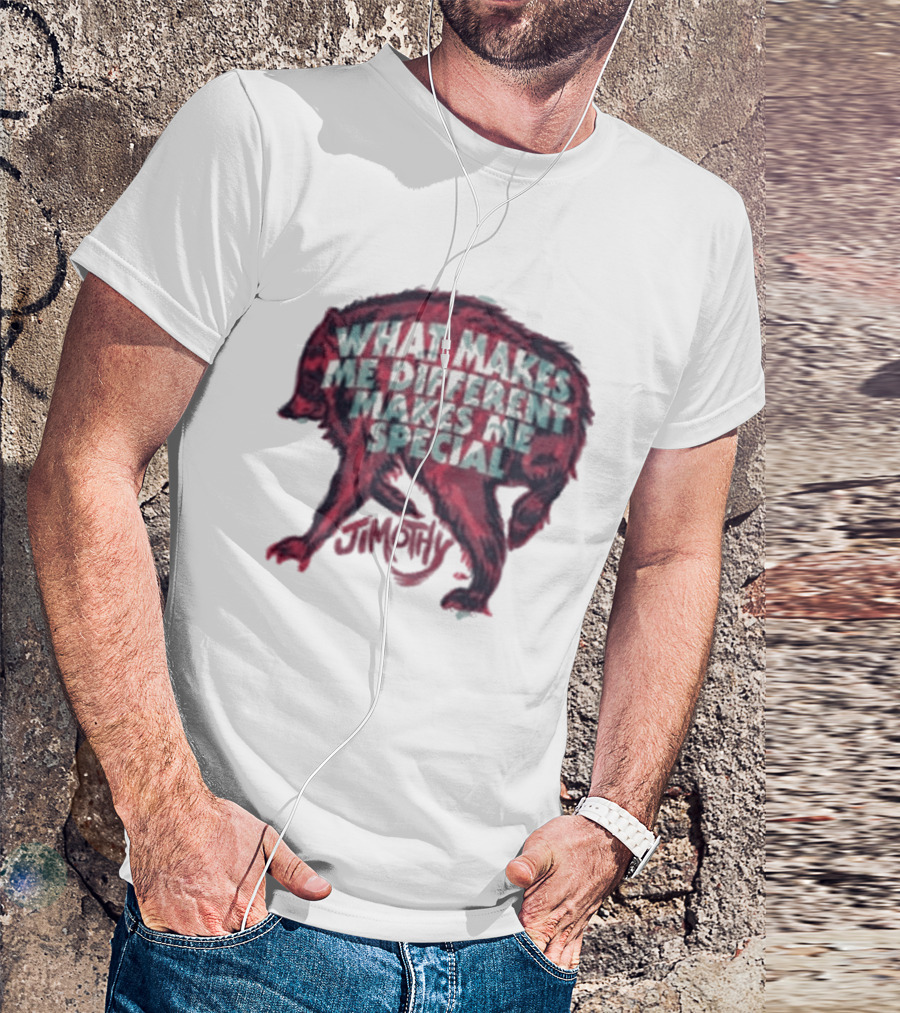 Jimothy What Makes Me Different Makes Me Special Wolf T-Shirt