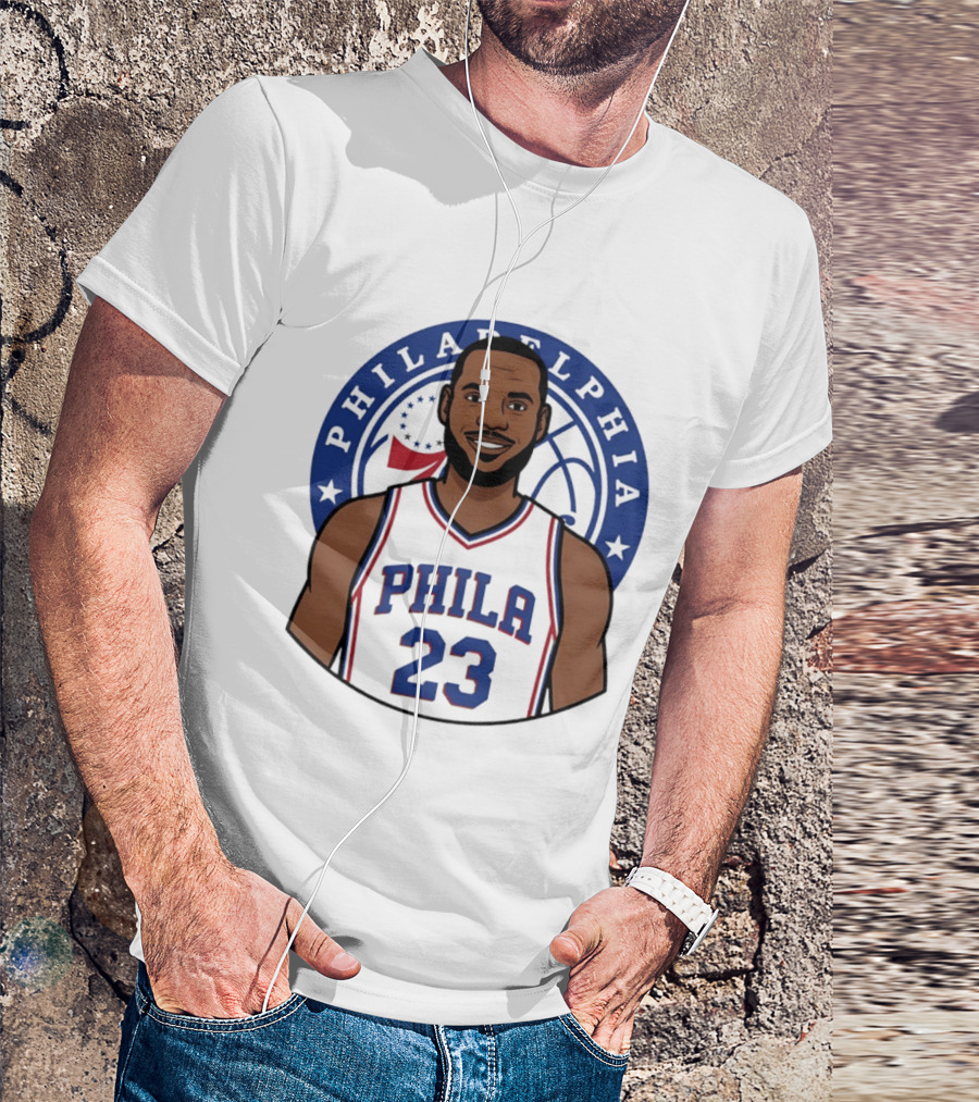 King James Philadelphia Phila 23 Basketball 76ers Star T-Shirt