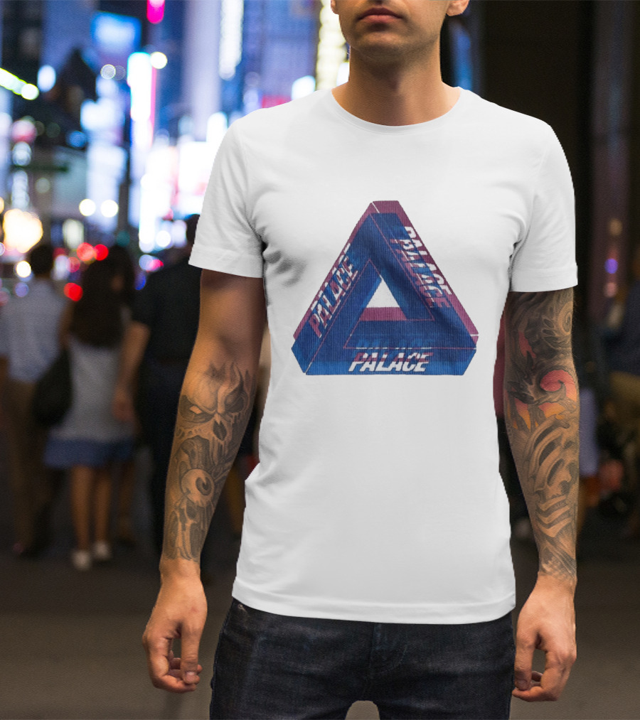 Palace Blur Tri Ferg Optical Illusion Triangles T-Shirt
