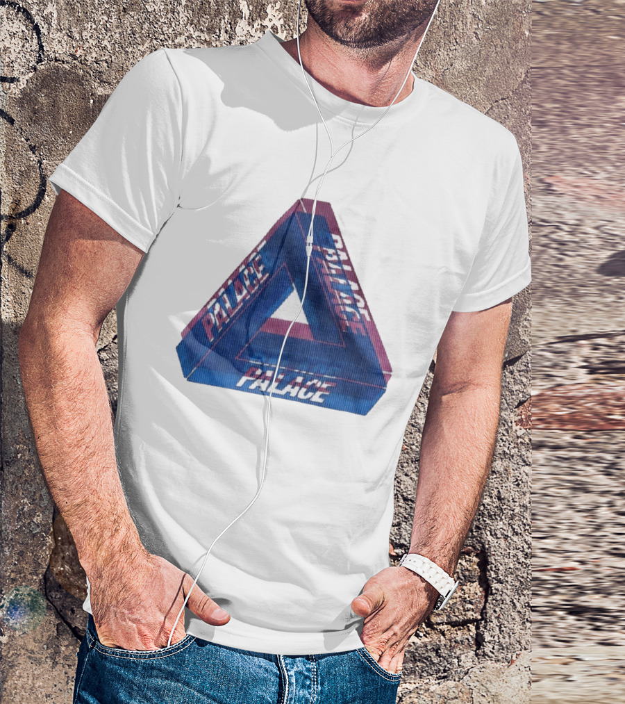 Palace Blur Tri Ferg Optical Illusion Triangles T-Shirt