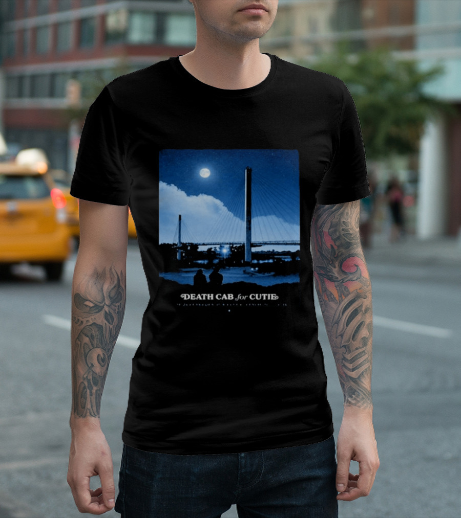Death Cab For Cutie Council Bluffs IA 2026 Bridge Moonlit T-Shirt