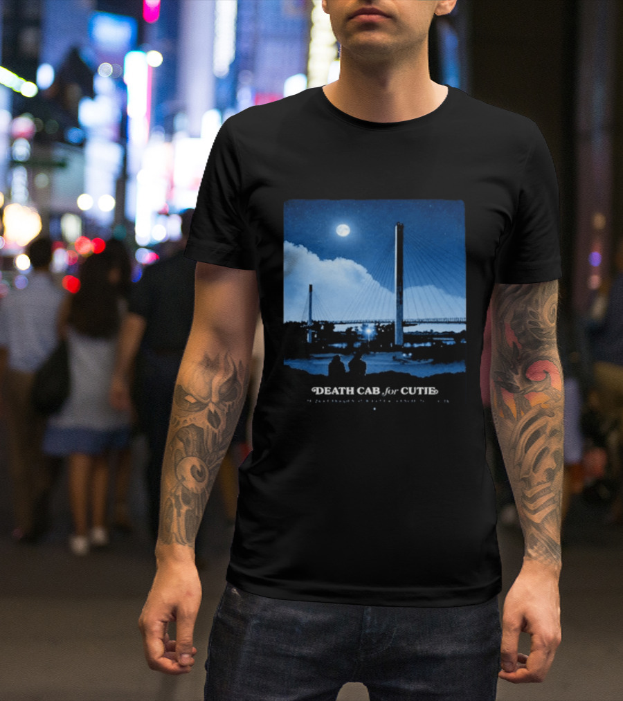 Death Cab For Cutie Council Bluffs IA 2026 Bridge Moonlit T-Shirt