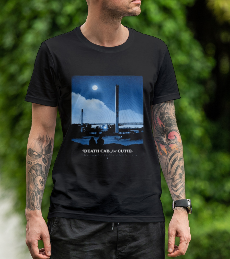 Death Cab For Cutie Council Bluffs IA 2026 Bridge Moonlit T-Shirt