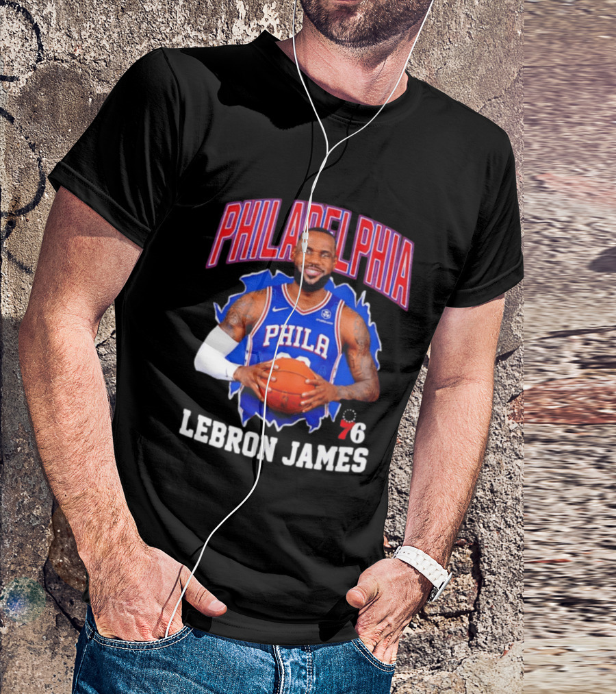 Philadelphia 76ers LeBron James Basketball Jersey Fan T-Shirt