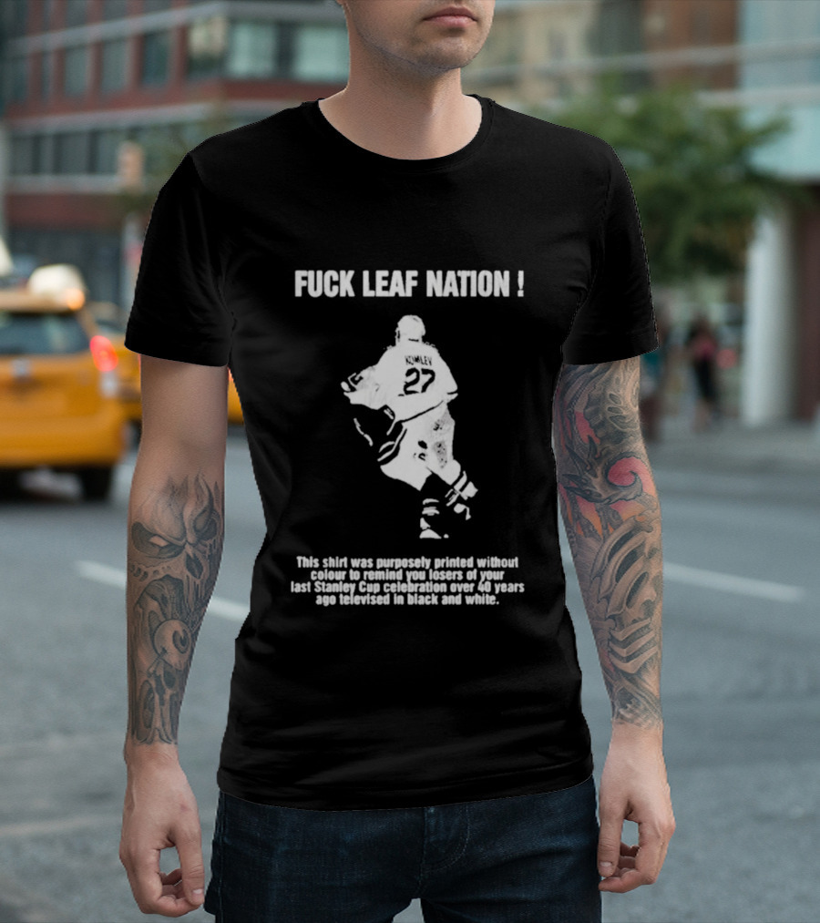 Fuck Leaf Nation Komley 27 Vintage Hockey Fan T-Shirt