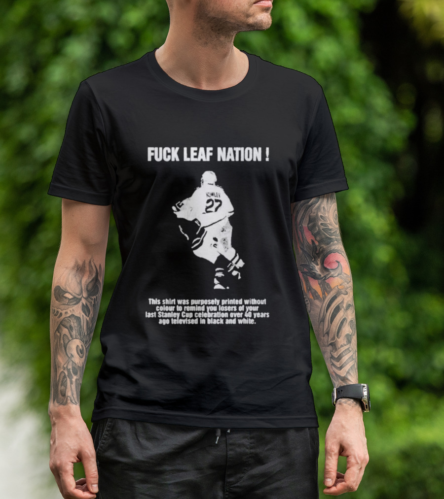Fuck Leaf Nation Komley 27 Vintage Hockey Fan T-Shirt