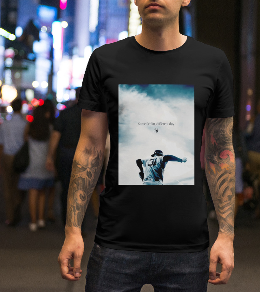 Same Schlitt Different Day Yankees Pitcher 31 T-Shirt