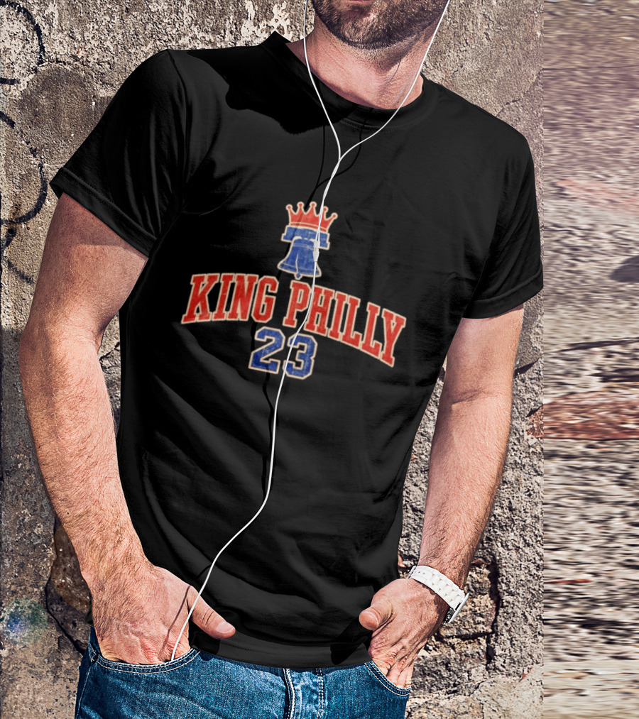 King Philly 23 Crowned Liberty Bell Philadelphia 76ers Joel Embiid T-Shirt
