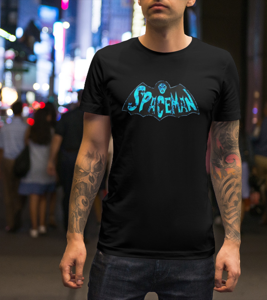 Spaceman Kiss Ace Frehley Hard Rock Bat Face T-Shirt