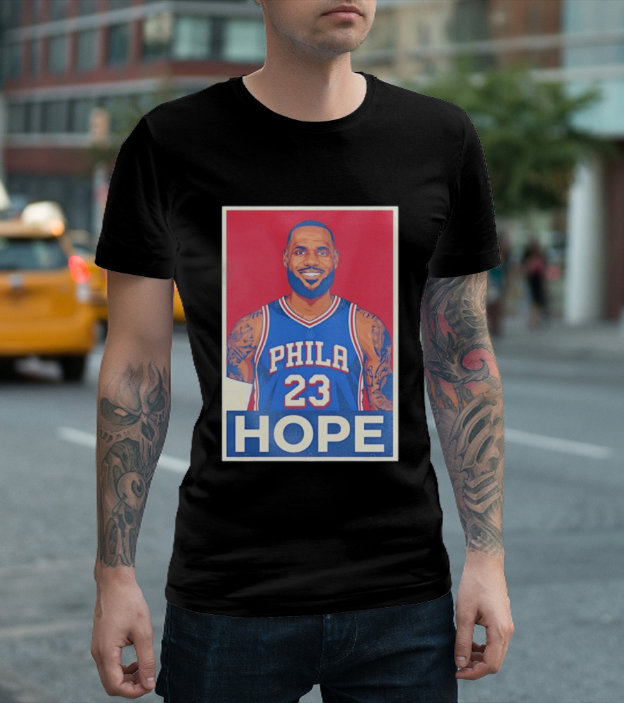 LeBron James 23 Phila Hope Basketball Jersey T-Shirt