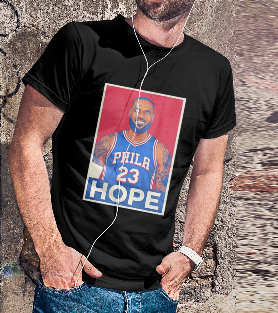 LeBron James 23 Phila Hope Basketball Jersey T-Shirt