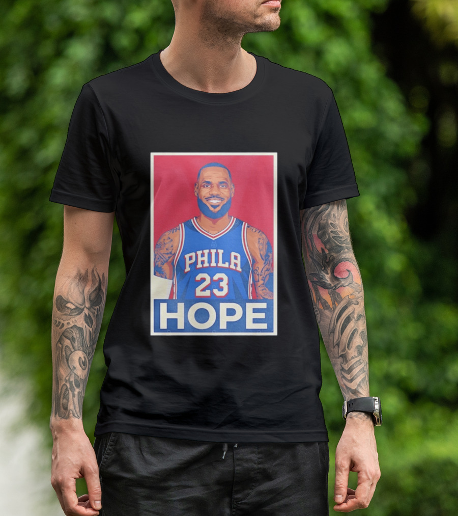 LeBron James 23 Phila Hope Basketball Jersey T-Shirt