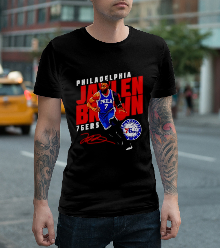 Philadelphia 76ers NBA Jalen Brown 7 Signature T-Shirt