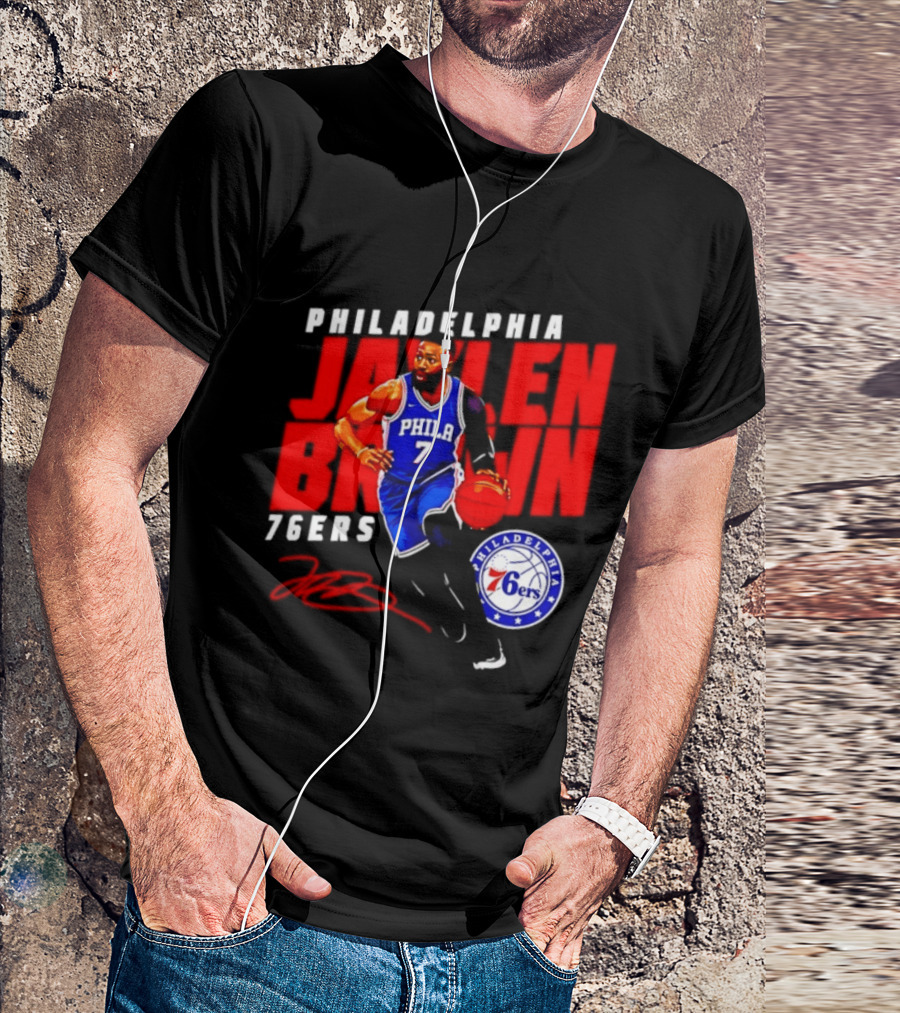 Philadelphia 76ers NBA Jalen Brown 7 Signature T-Shirt