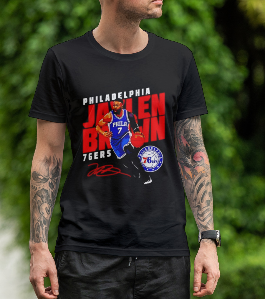Philadelphia 76ers NBA Jalen Brown 7 Signature T-Shirt