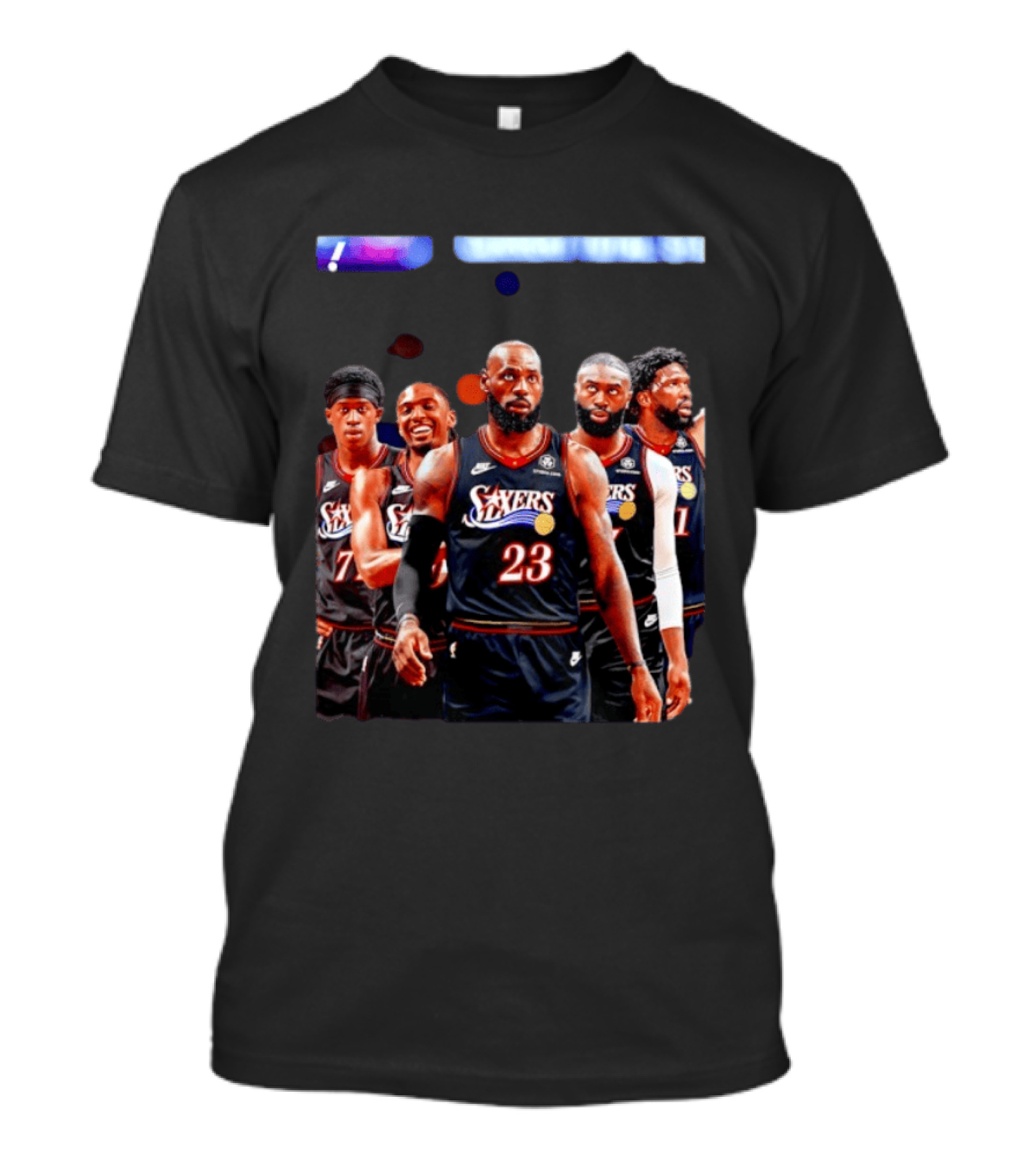 Tyrese Maxey VJ Edgecombe Jaylen Brown LeBron James Joel Embiid Sixers T-Shirt