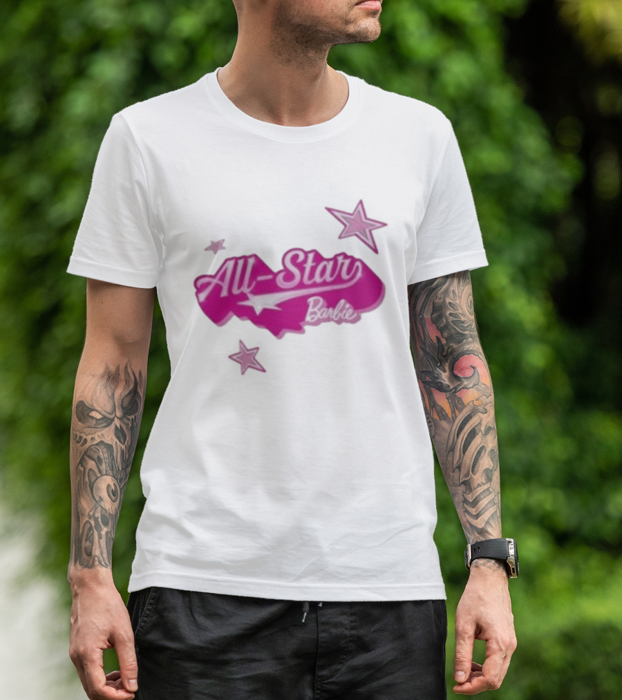 Angel Reese All Star Barbie Pink Star T-Shirt
