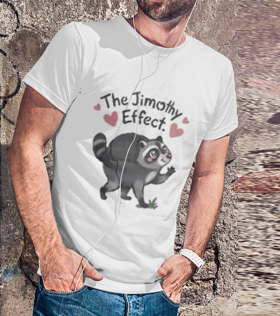 The Jimothy Effect Raccoon With Hearts T-Shirt