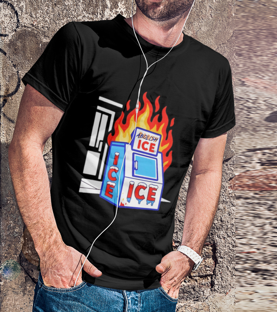 Abolish ICE Fiery Vending Machine Protest Activism T-Shirt