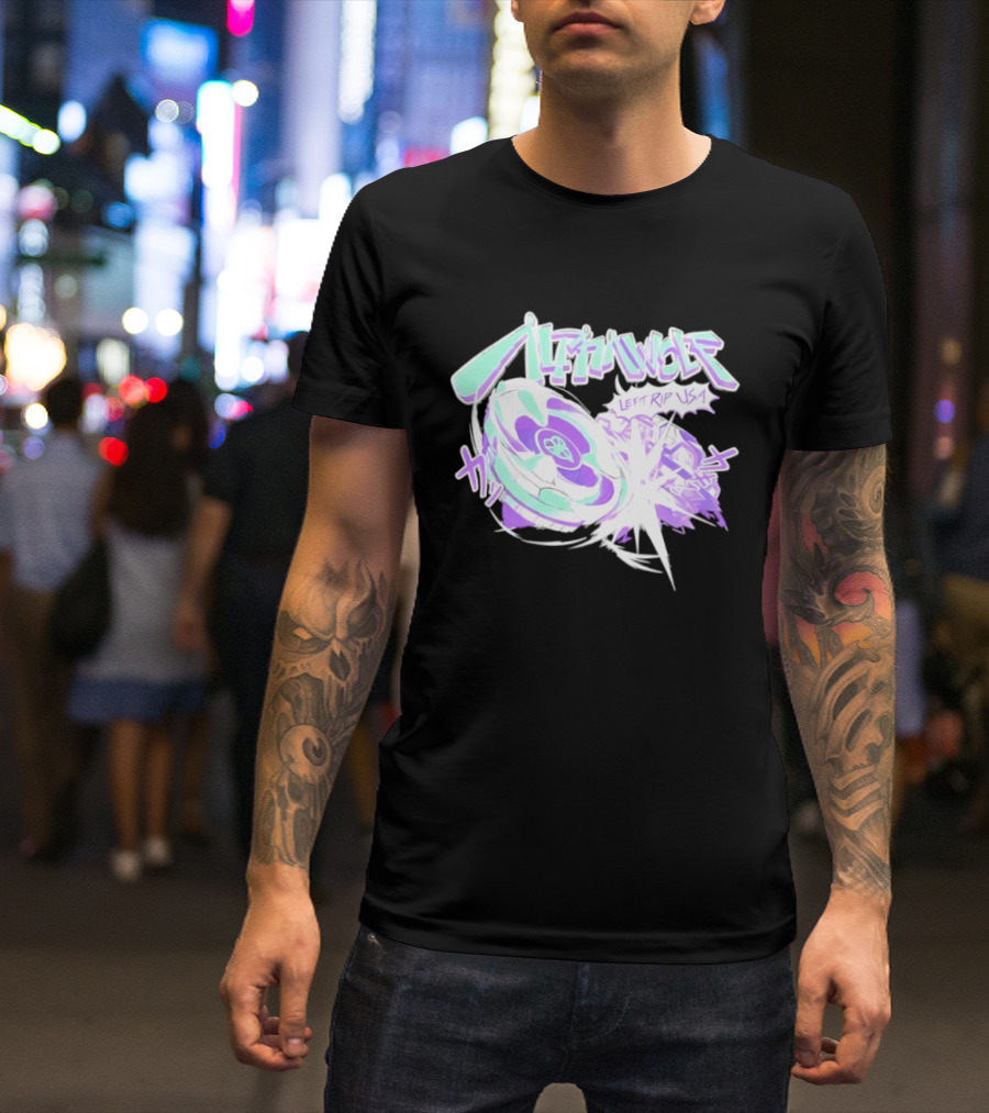 Alpha Wolf Left Rip USA Beyblade Anime Burst T-Shirt