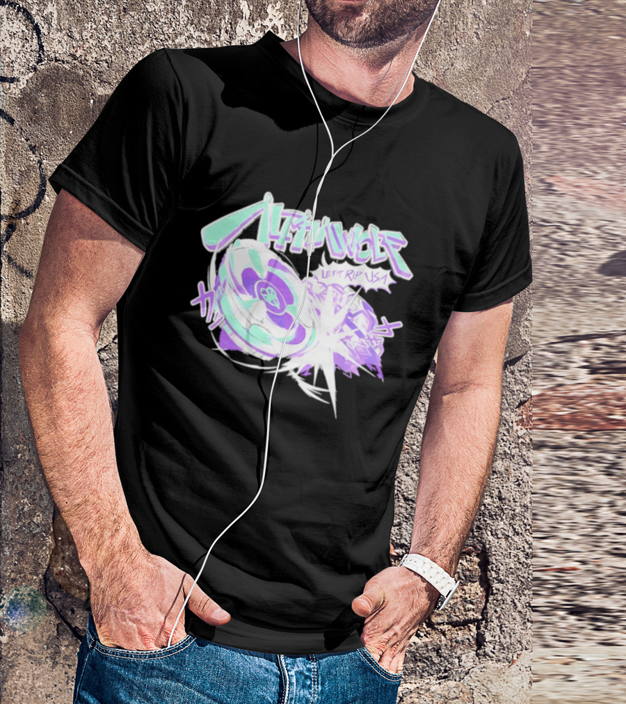Alpha Wolf Left Rip USA Beyblade Anime Burst T-Shirt