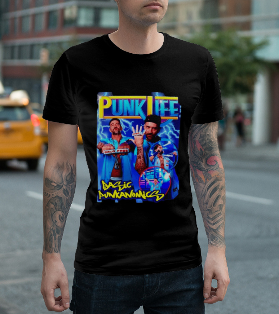 Punk Life Basic Punkanomics Drug Free CM Punk T-Shirt