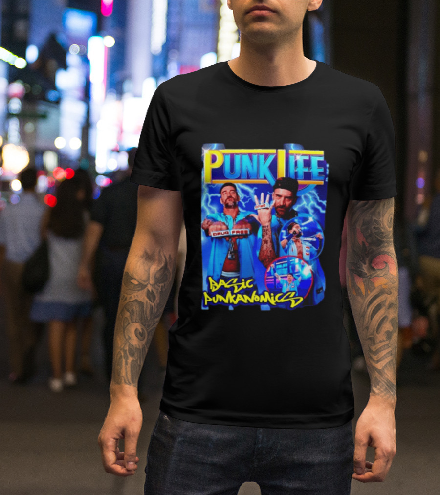 Punk Life Basic Punkanomics Drug Free CM Punk T-Shirt