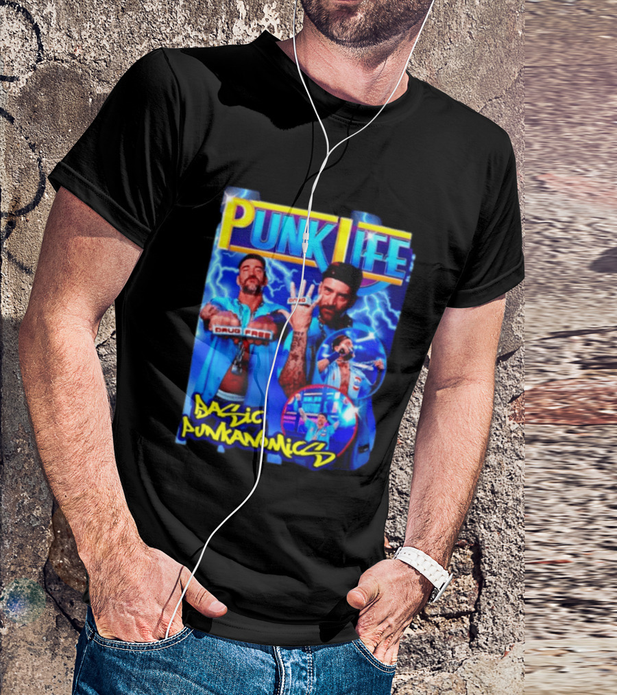 Punk Life Basic Punkanomics Drug Free CM Punk T-Shirt