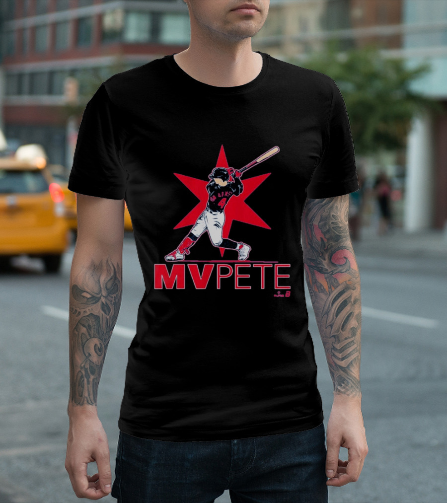 MVPete Baseball Player 4 AFMS Red Star T-Shirt