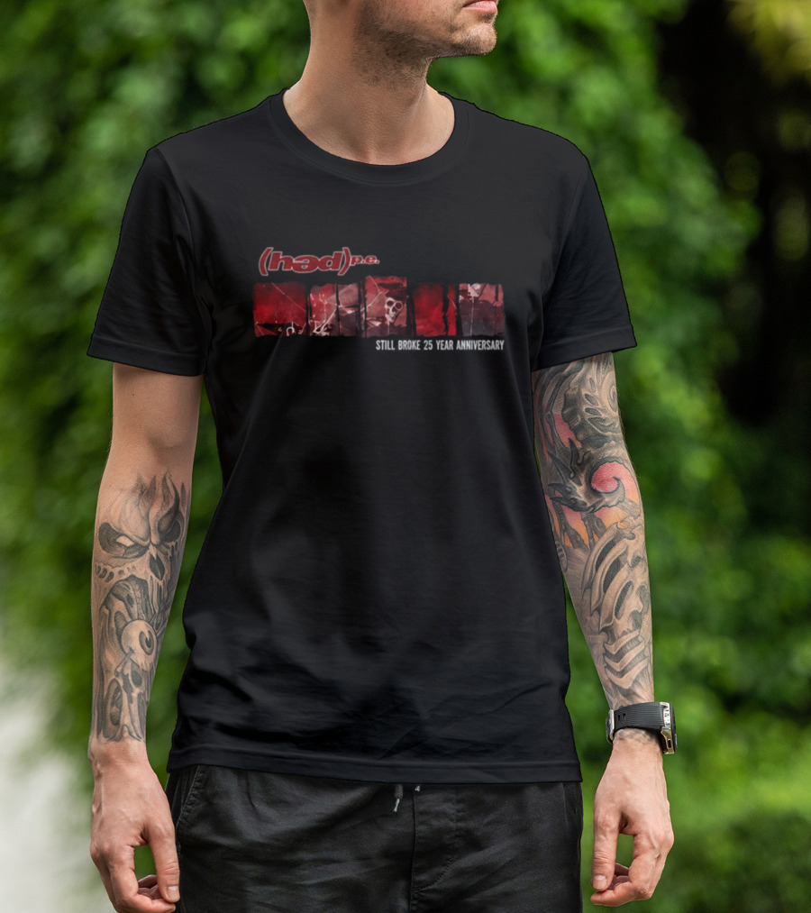 Hedpe 25 Year Anniversary Still Broke Tour Skulls Red Black T-Shirt