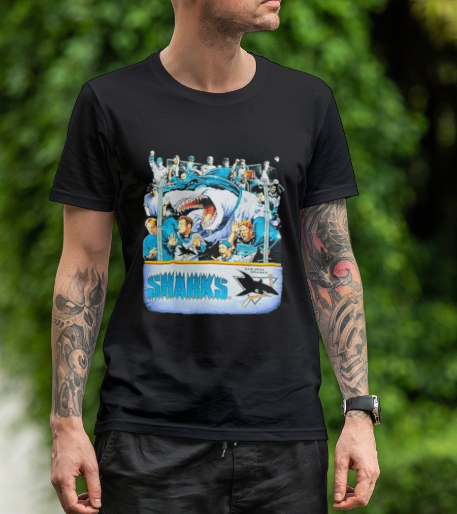 San Jose Sharks NHL Shark Attack Fans Ice Hockey T-Shirt