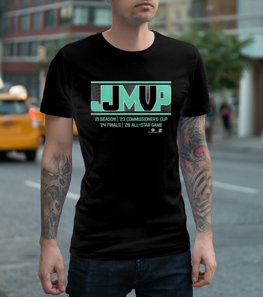 JJ MVP Jonquel Jones 2021 Season 2022 Commissioner's Cup 2021 Finals 2023 All Star Game T-Shirt
