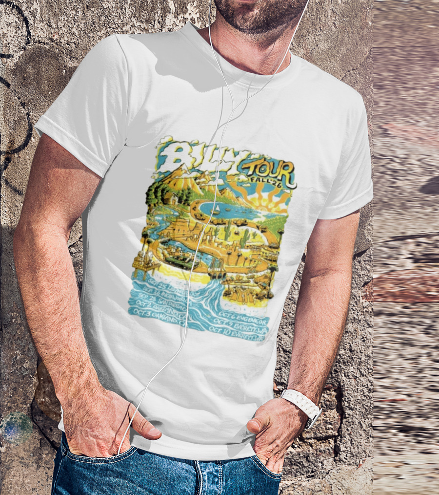 Billy Tour Fall '26 West Coast Concert Dates San Diego Oakland Eugene Everett T-Shirt