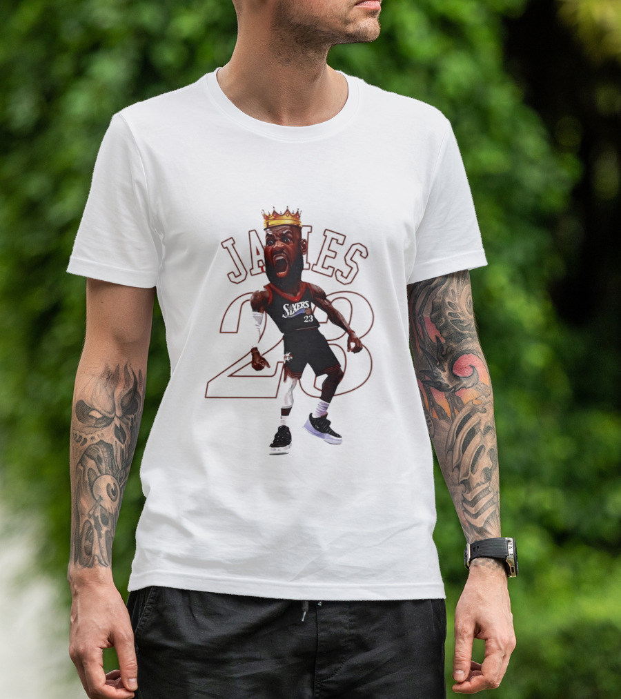 LeBron James Philadelphia Sixers 23 King Basketball Legend T-Shirt