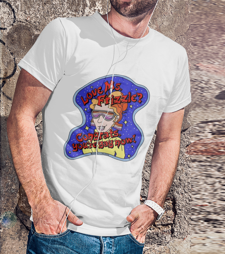 Love Ms Frizzle Congrats You're Gay Now Retro Space T-Shirt