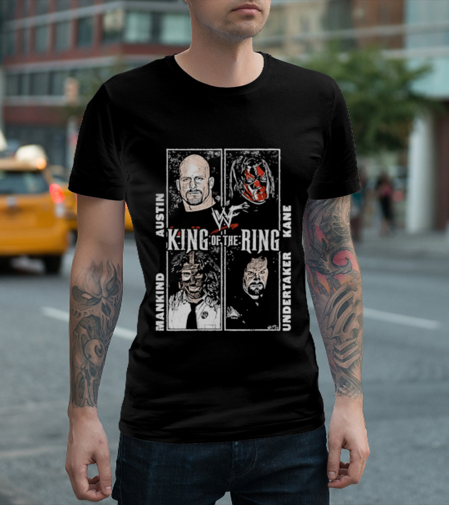 WWF King Of The Ring Austin Kane Mankind Undertaker T-Shirt